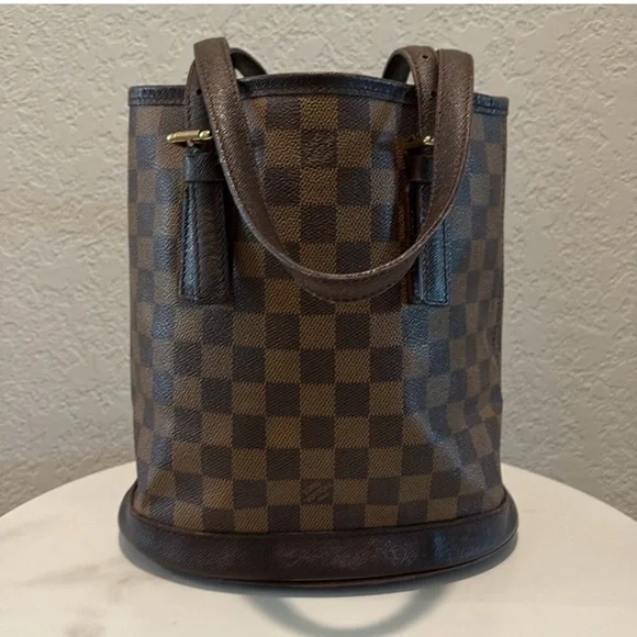 Louis Vuitton Brown Ebene Bucket Tote Bag - Picture 3 of 14